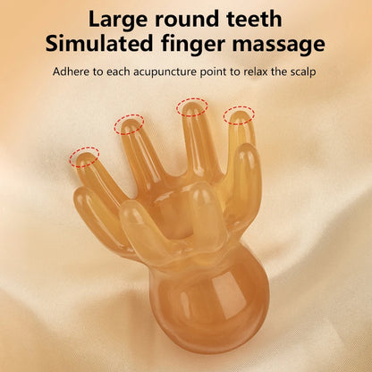 Cute Octopus Scalp Massage Comb (Resin)｜Korean Hair Care, Stress Relief, Anti-Hair Loss, Portable Head Massager for Home & Trave