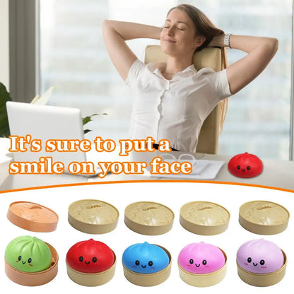 Dumpling Stress Balls Fidget Sensory Toy Simulation Food with Little Steamer Squeeze Dough Ball Stress Relief Hand Toy 1pcs 2026