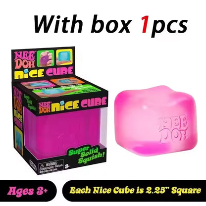 Needoh Nice Cube Sensory Stress Reliever Fidget Tool For Anxiety & Focus Desk Sensory Cube For Adults & Kids Birthday Gift
