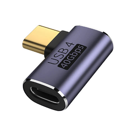 USB 4.0 PD 100W 8K 60Hz Charger Connector for Macbook 40Gbps High Speed USB C OTG U-Shape Straight Angle Male to Female Adapter