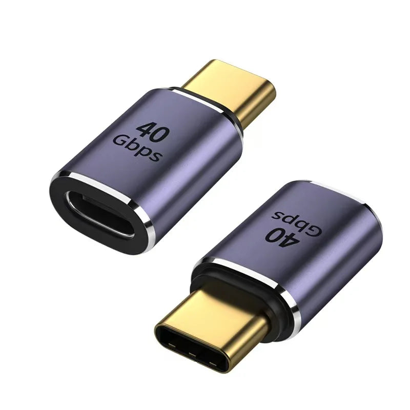 USB 4.0 PD 100W 8K 60Hz Charger Connector for Macbook 40Gbps High Speed USB C OTG U-Shape Straight Angle Male to Female Adapter