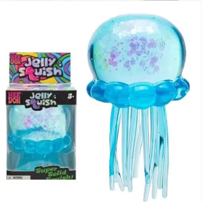 Trending Nee Doh Jellyfish & Cube Squish Toy, Soft Jelly Squeeze Stress Relief Fidget Toy, Sensory NeeDoh for Kids & Adults