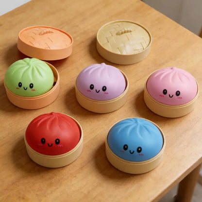 Dumpling Stress Balls Fidget Sensory Toy Simulation Food with Little Steamer Squeeze Dough Ball Stress Relief Hand Toy 1pcs 2026