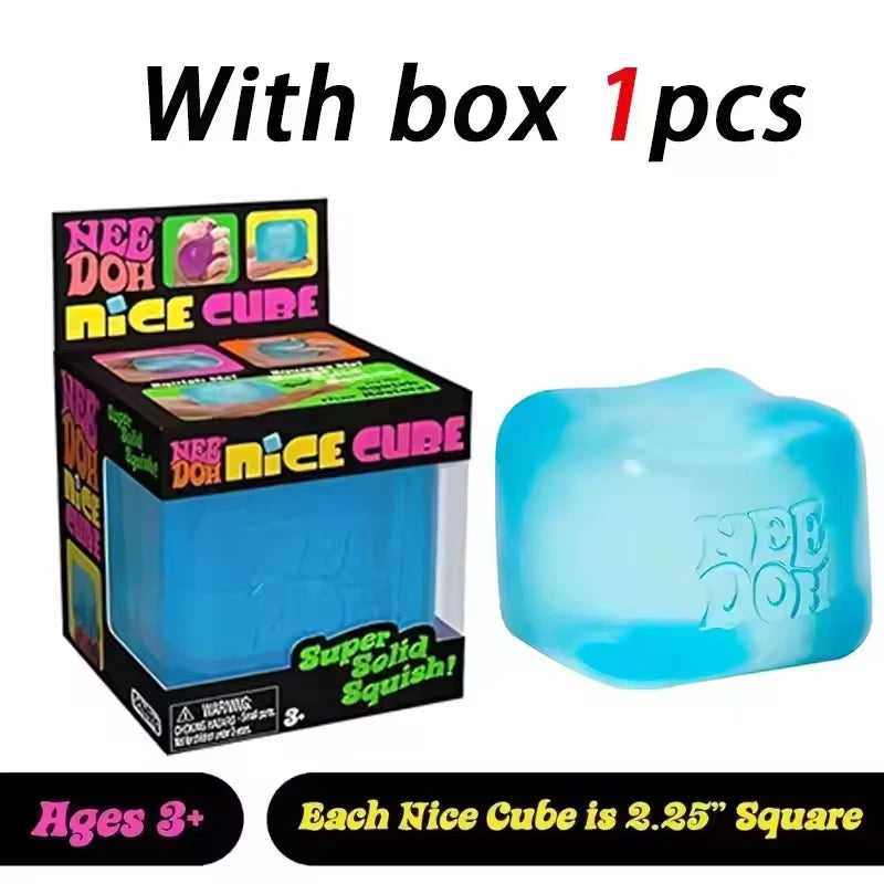 Needoh Nice Cube Sensory Stress Reliever Fidget Tool For Anxiety & Focus Desk Sensory Cube For Adults & Kids Birthday Gift