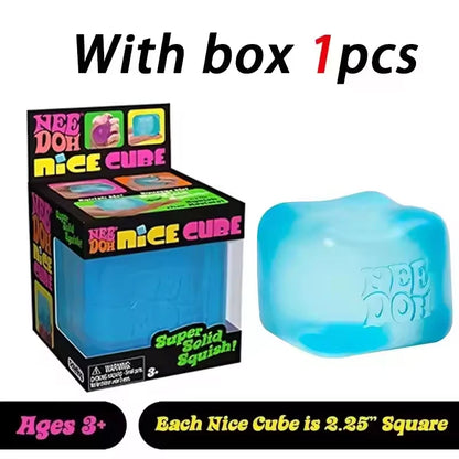 Needoh Nice Cube Sensory Stress Reliever Fidget Tool For Anxiety & Focus Desk Sensory Cube For Adults & Kids Birthday Gift