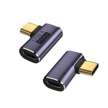 USB 4.0 PD 100W 8K 60Hz Charger Connector for Macbook 40Gbps High Speed USB C OTG U-Shape Straight Angle Male to Female Adapter